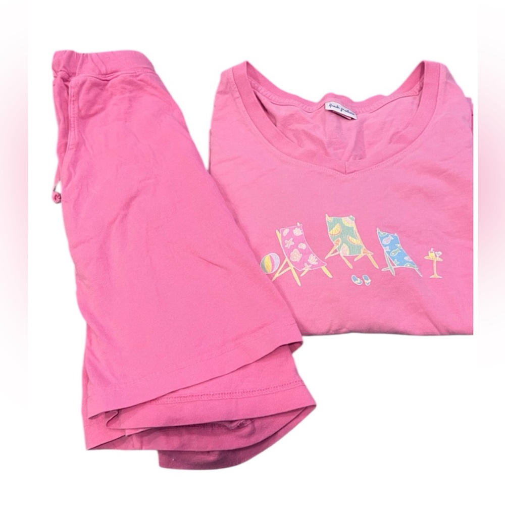 Fresh Produce Pink shorts and top set size XL Y2K vintage - Picture 1 of 12